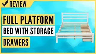 Full Platform Bed with Storage Drawers