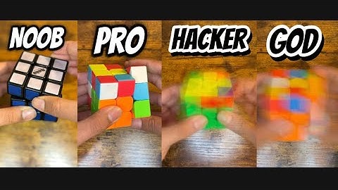 Noob VS pro VS hacker VS god , Rubik’s cube