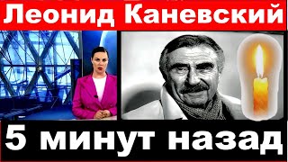 5 минут назад / Леонид Каневский / только что сообщили...