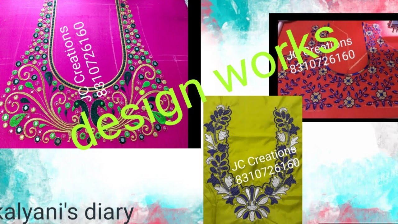 Jc Computer Work Design New computer work designs of JC Creations // kalyani's Diary channel ...