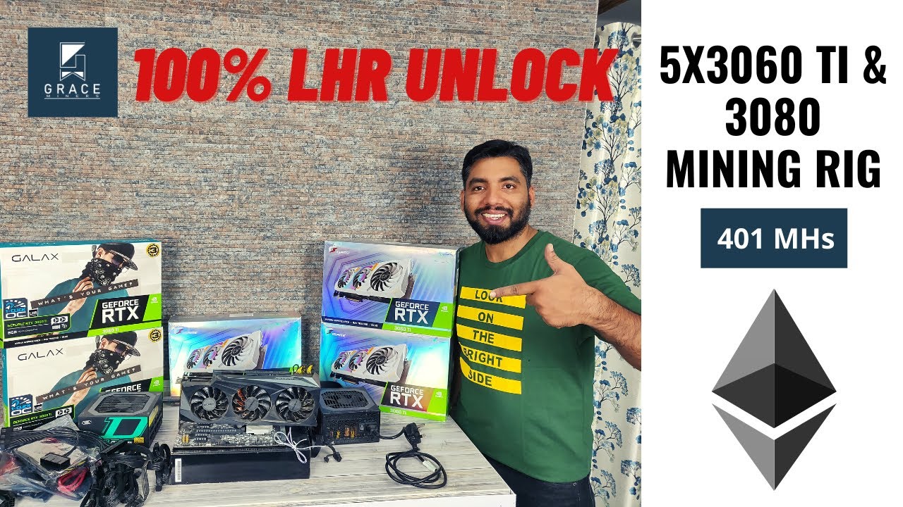 5 X 3060 TI & 3080 MINING RIG | 100% LHR UNLOCK | FULL HASHRATE | GRACE MINERS HYDERABAD