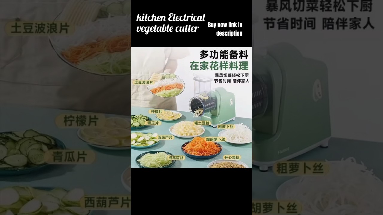 home kitchen Electric vegetable cutter cyclone speed multifunctional scraper grater potato shredder