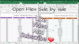 فتح اكتر من ملف اكسل " side by side " بكل احترافيه screenshot 2