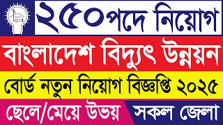 পল্লী বিদ্যুৎ নতুন নিয়োগ বিজ্ঞপ্তি ২০২৫ | Palli Bidyut Job 2025 | Job Circular 2025