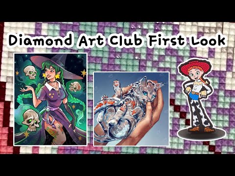 TRIPLE diamond art club first looks | dark witch, cats are liquids, + jessie sparkle pal!