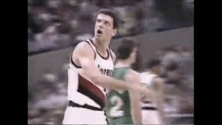 ON FIRE Dražen Petrović (Portland) Highlights vs. Dallas Mavericks, 1990 NBA Play-off R1G2