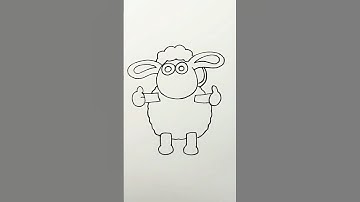 How to Draw a Cute Cartoon Sheep – Easy Drawing for Kids #drawing4kids #art