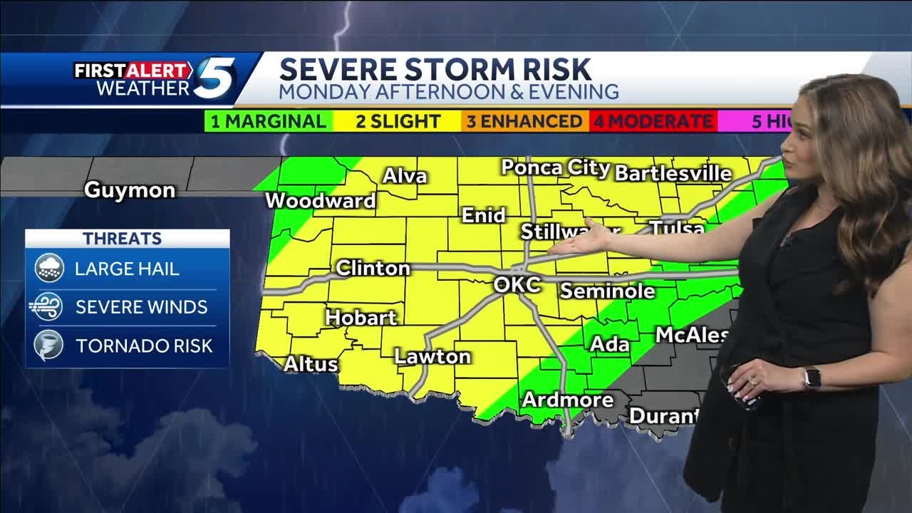 TIMELINE: More chances of severe weather possible for Oklahoma - YouTube