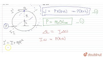 A uniform circular disc of radius `R` is placed on a smooth horizontal surface with its plane ho...