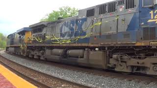 Csx D765-28 With Police Tape In Point of ROcks