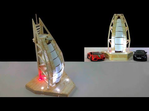 How To Make Popsicle House- Burj Al Arab (DUBAI)- Popsicle DIY (Hamster House/ Pet House)