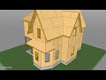 Estructura de una casa de madera (Revestimiento de paredes y techos con OSB)