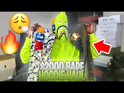 $2000 RARE BAPE HOODIE HAUL!!!  TRY ON + REVIEW (AFFORDABLE AND