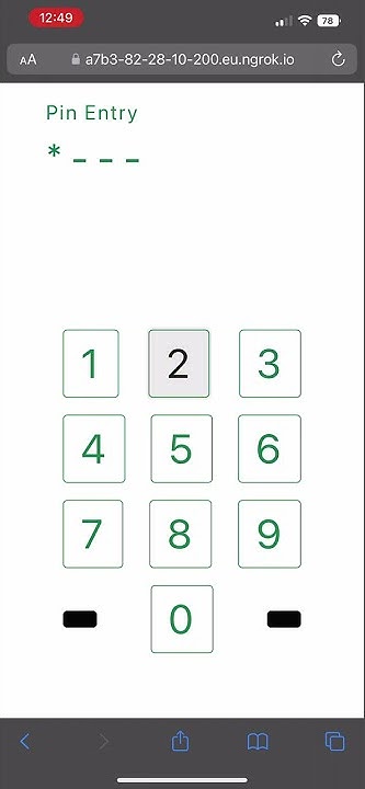 Traditional 4 Digit Pin Entry - YouTube