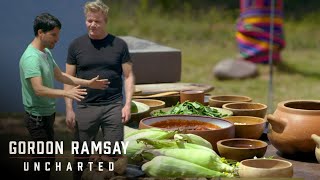 Download Lagu Gordon Ramsay \u0026 Virgilio Martínez Prepare For A Cook-Off | Gordon Ramsay: Uncharted MP3