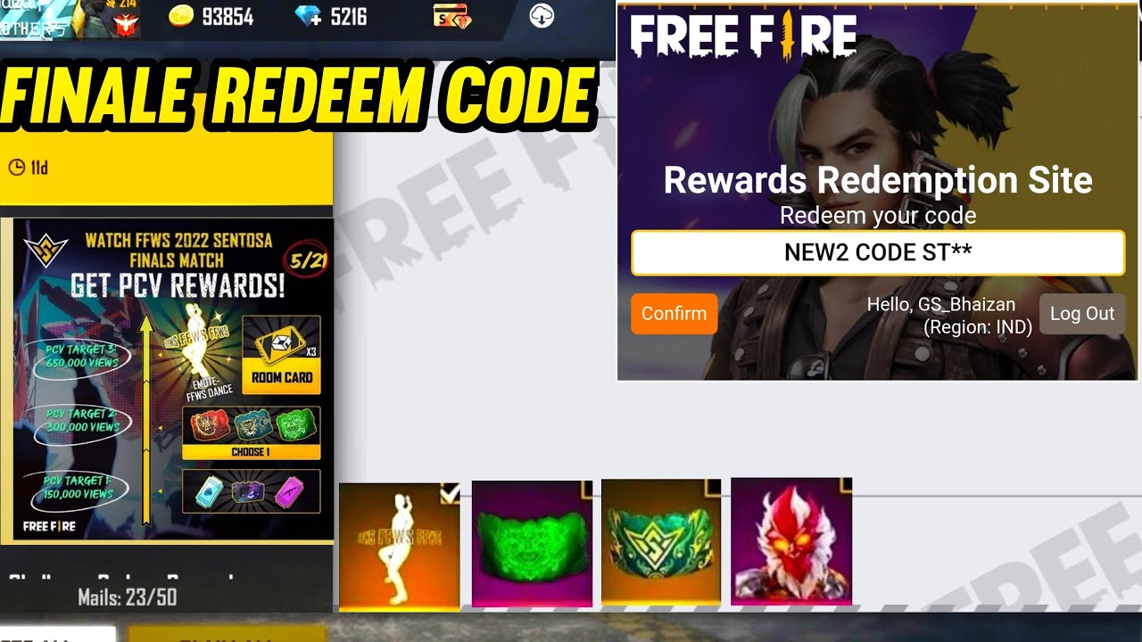FFWS 2022 FINALE REDEEM CODE