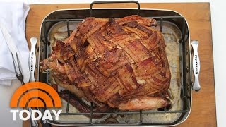 Today food’s countdown to the ultimate thanksgiving continues with
lifestyle expert camila alves, who demonstrates how prepare a
bacon-wrapped turkey usin...