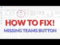 Teams Meeting Button Missing thumbnail