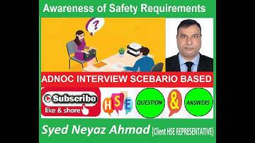 ADNOC Interview Scenarios Based HSE Questions. #adnoc #uae #hseengineers #abudhabi #interview #hse
