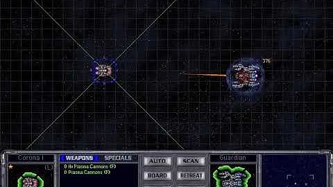 Master of Orion 2 - Beat the Guardian with a Crusier