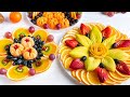 ¡5 platos de frutas para fiestas! ¡Hermoso corte de frutas para la mesa festiva! Comida casera!!
