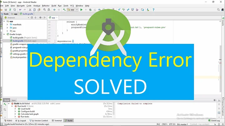 android studio dependency mismatch Error solution