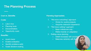 Project Management: Chapter 5  Initial Planning Net Worth