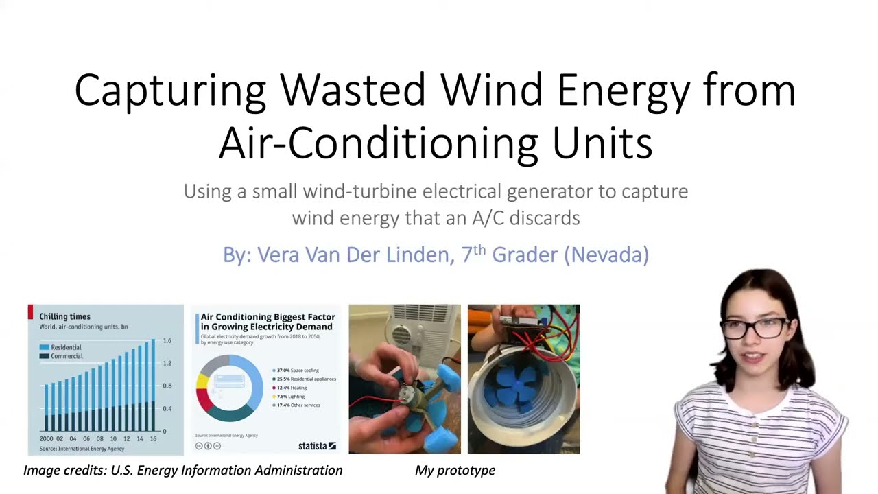 Capturing Wasted Wind Energy from A/C - 2021 3M Young Scientist Challenge State Merit Winner, Nevada