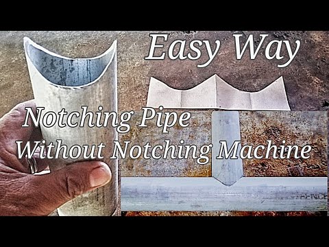 Notching Pipe Without Notching Machine / tagalog tutorial