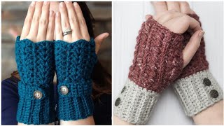 most popular and stylish women crochet gloves designs and ideas