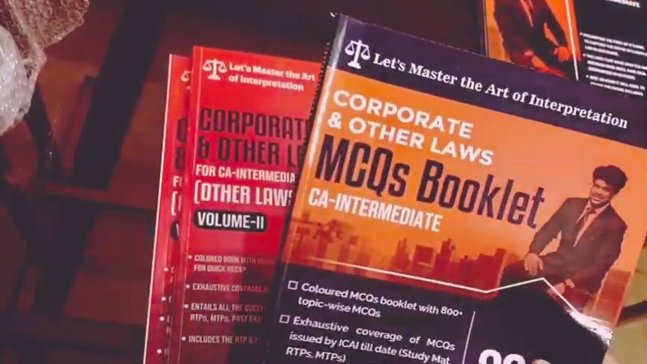 CA Inter Law books unboxing|| CA HARSH GUPTA - YouTube