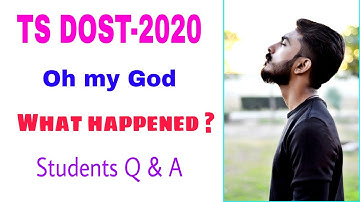 TS DOST 2020 Students Question and Answers||TS DOST Phase 2 seat allotment|joining report|Web option