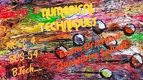 BCS 054 Numerical Techniques 🎄 MCSE 4 😍BCS 54, ignou🎤previous yr rep.🌼