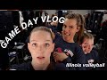 Di volleyball game day vlog spring match  illinois volleyball