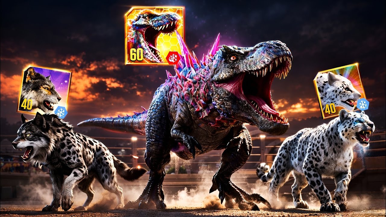 🔥 LEVEL 60 MORTEM REX vs DOUBLE LEVEL 40 ICE BEASTS! 💀 The Most EPIC Arena Showdown Ever! 🦖⚔️