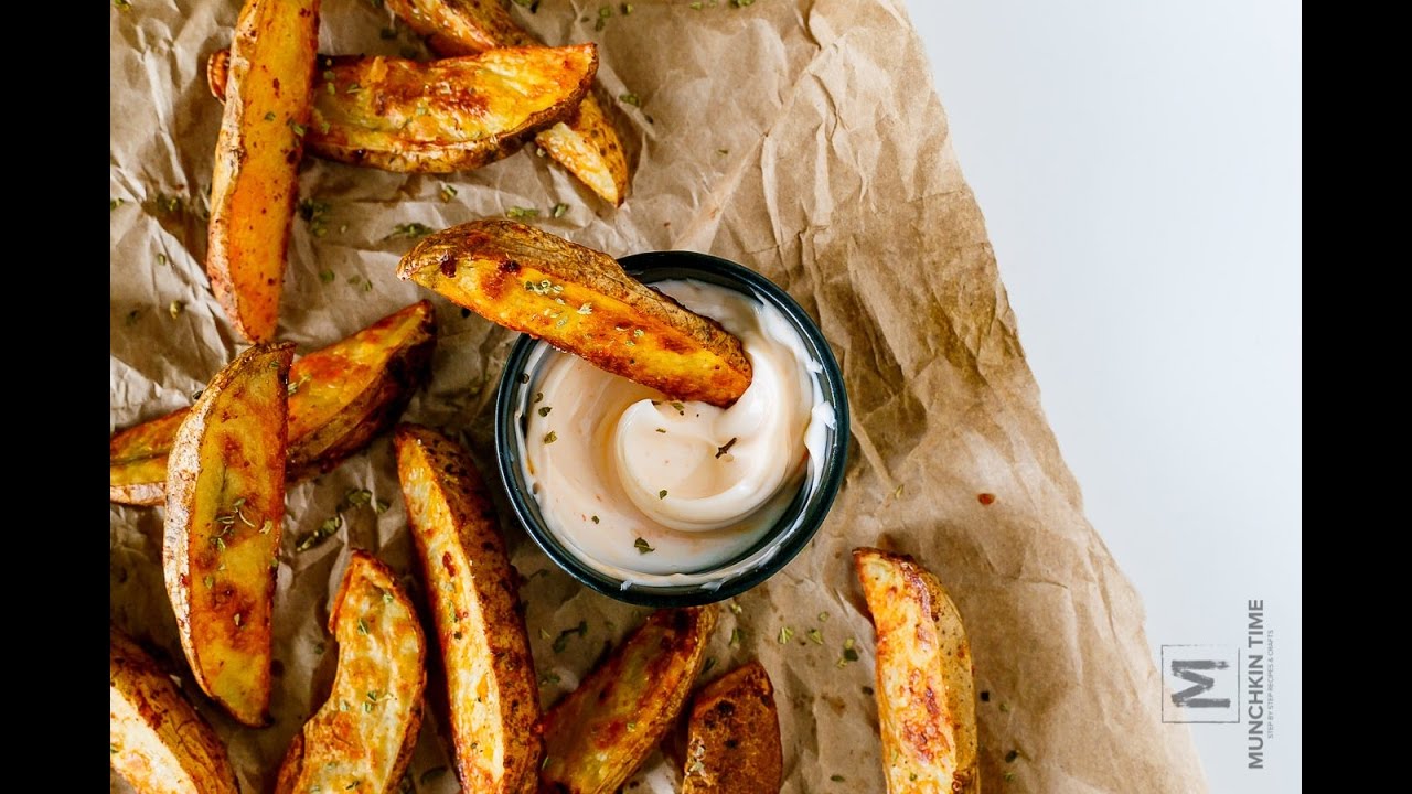 Crispy Potato Wedges Recipe Munchkin Time YouTube