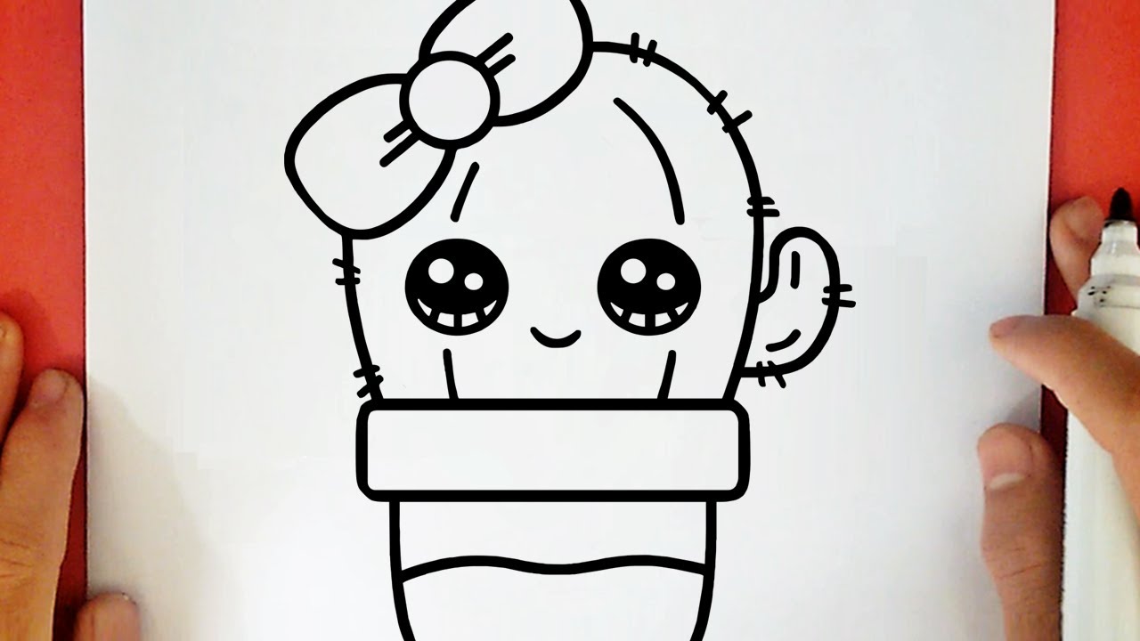 Desenhos para desenhar ❤ Cacto fofo kawaii 😍 como desenhar