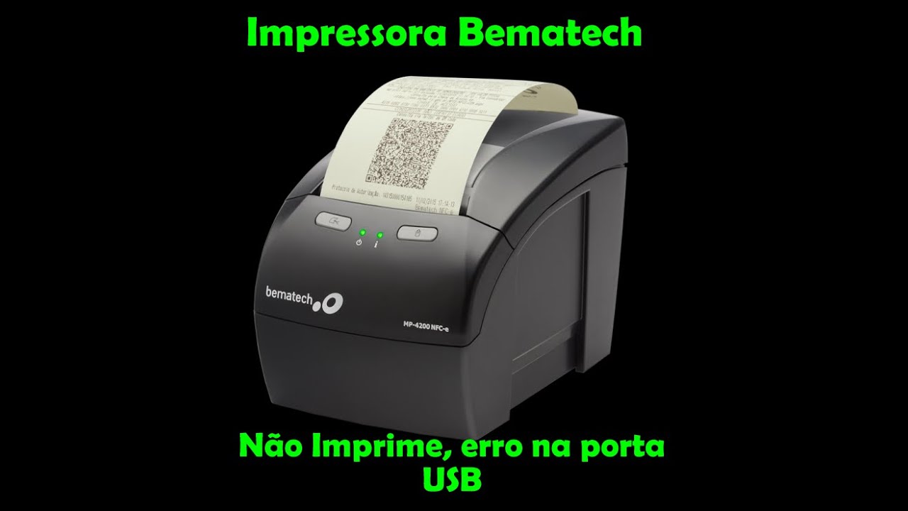 Impressora Térmica não fiscal Bematech não imprimir - YouTube