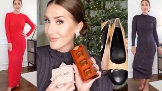 THE BEST DRESS EVER, TRY ON, SEPHORA HAUL, A SHAMEFUL PURCHASE, SHOES, ORNAMENTS & HOLIDAY BEGINS!