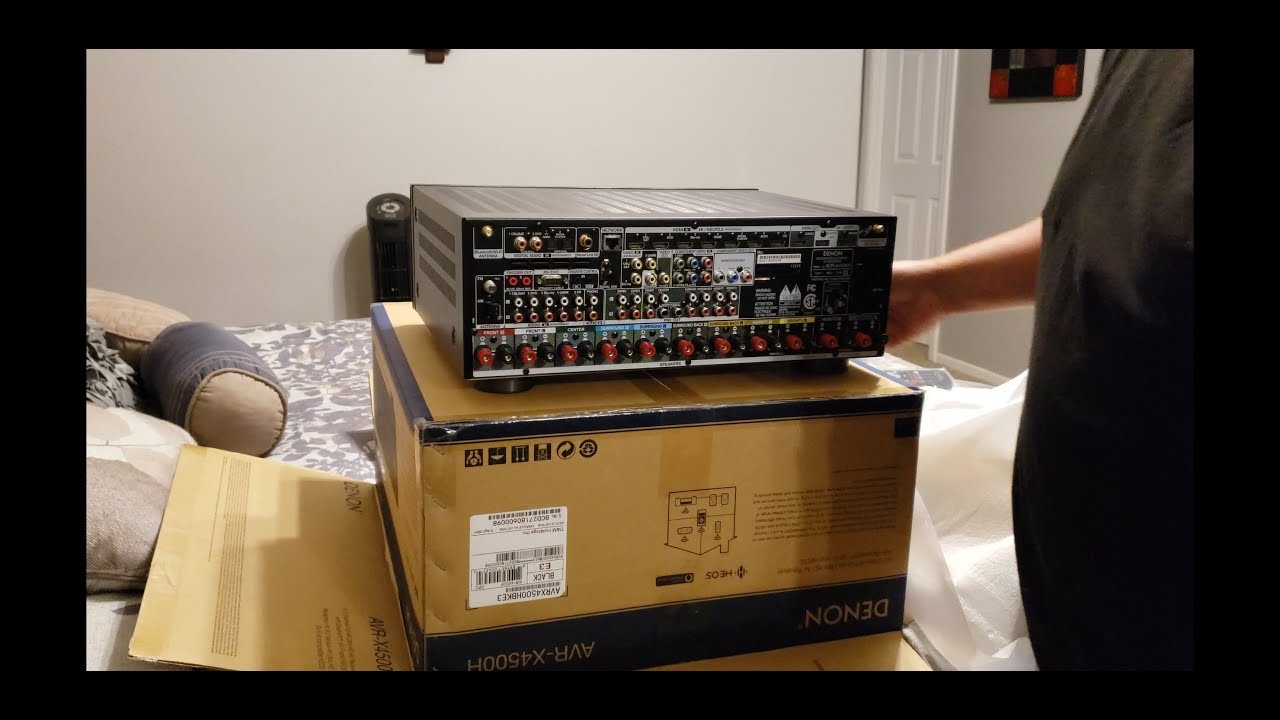 Denon AVR-X4500H quick unboxing - YouTube
