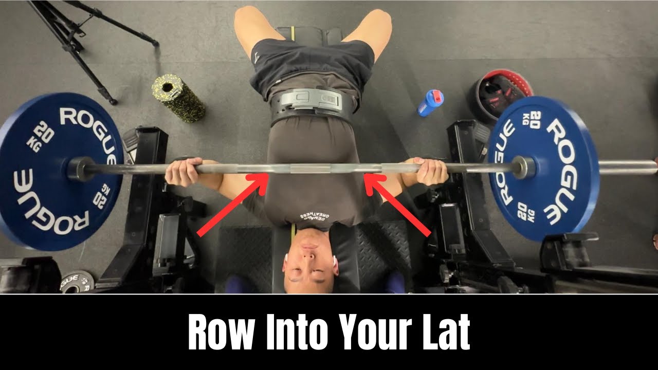 Bench Press Guide Cue of Pulling Into Your Lat for More Tucking