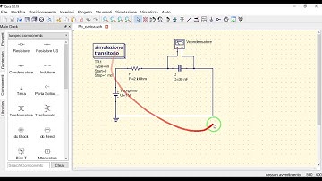 RC discharging circuit simulation with Qucs [ITA]