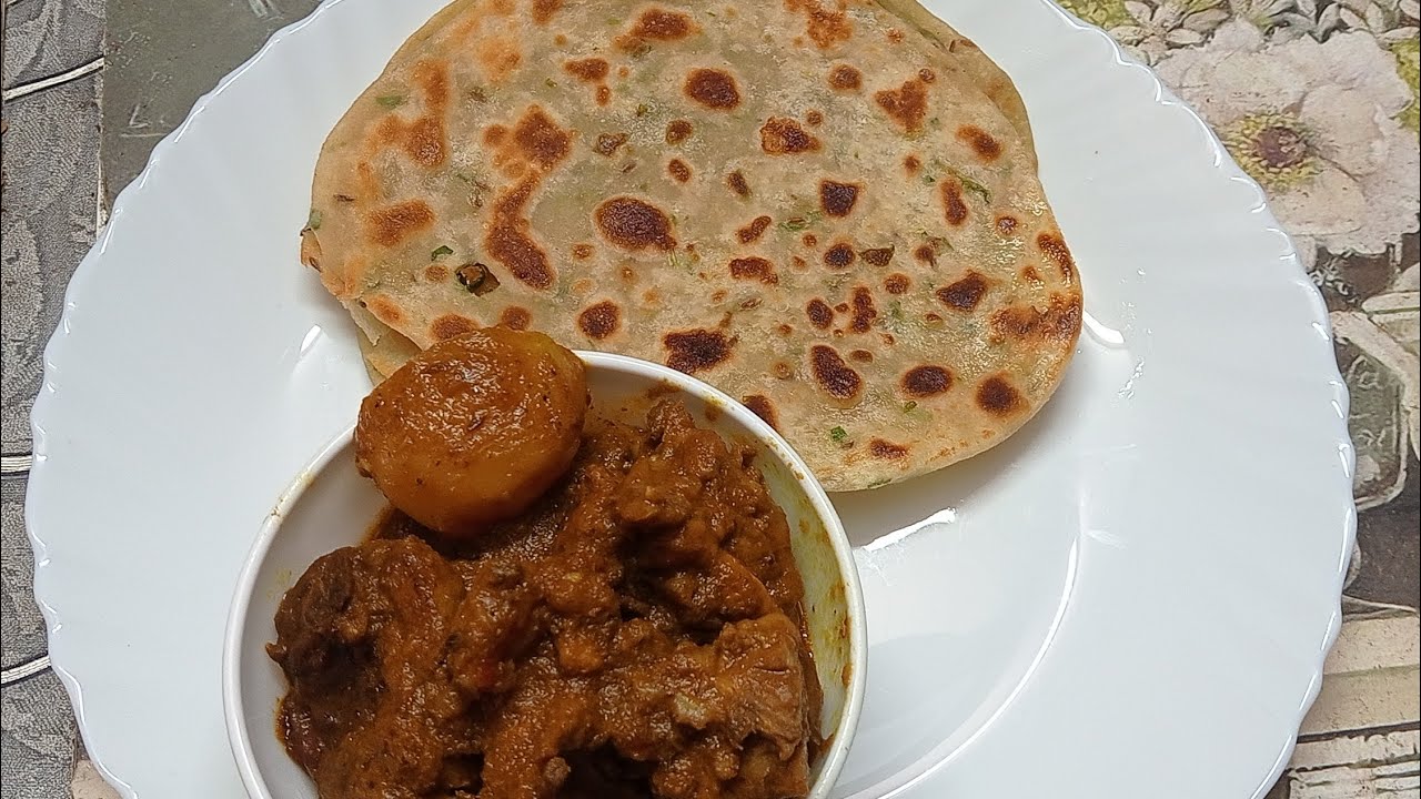 রেশমি পরোটা ও চিকেন কষা। Reshmi Paratha O Chicken Kasha 