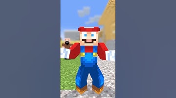 HELP Herobrine Throw KNIFE VS Notch VS Mario & Luigi #herobrine #minecraft #marioluigi #shorts