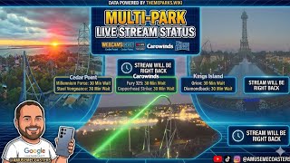 🎢 Live rolling look at wait times, weather, and cams from Cedar Point, Kings Island, and Carowinds.