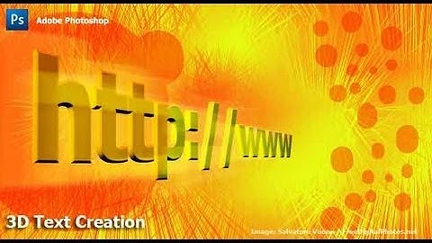 Photoshop CS4 - How To Create 3D Text