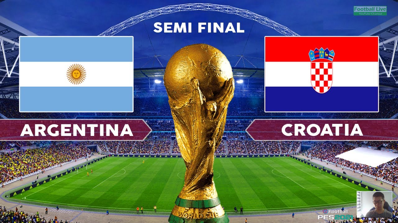 ARGENTINA vs CROATIA FIFA World Cup Qatar 2022 Semi Final Messi vs Modric PES 2021 Gameplay PC