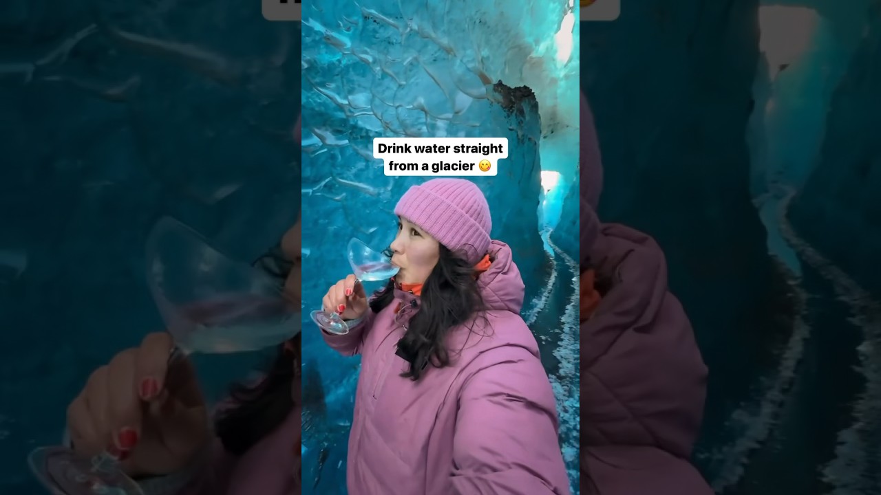 BEST WATER IN THE WORLD 🥶 #icelandic #iceland #glacier