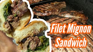 Filet Mignon Steak sandwich at South Philly's Nick's Charcoal Pit!