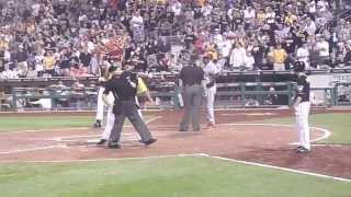 clint hurdle gets tossed after andrew mccutchen gets hit by pitch. sept 20th 2013